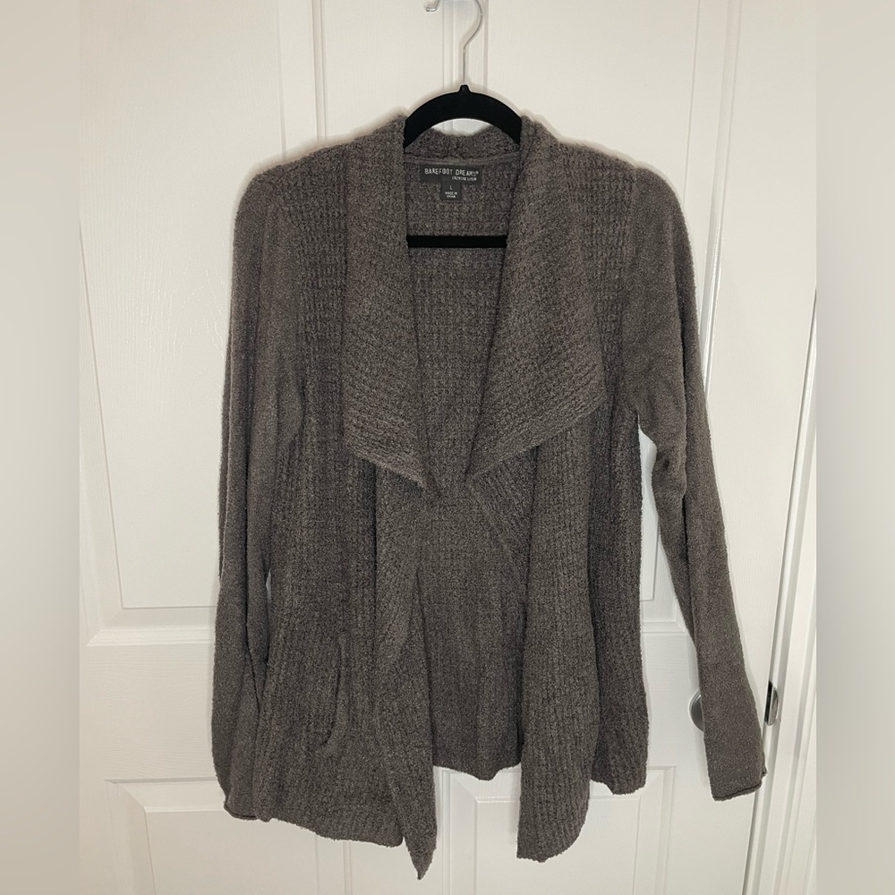 Barefoot Dreams Cozychic Lite Coastal Cardigan Color: Carbon Size Large